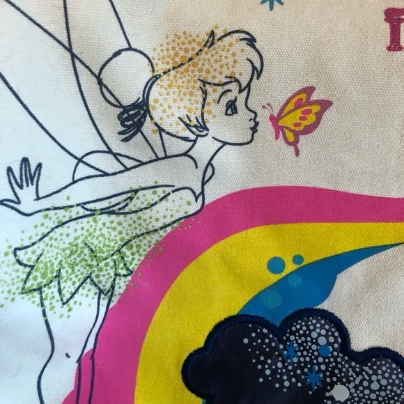 Rare Disney Women’s Tinker Bell Neverland Tote Bag - Picture 2 of 4